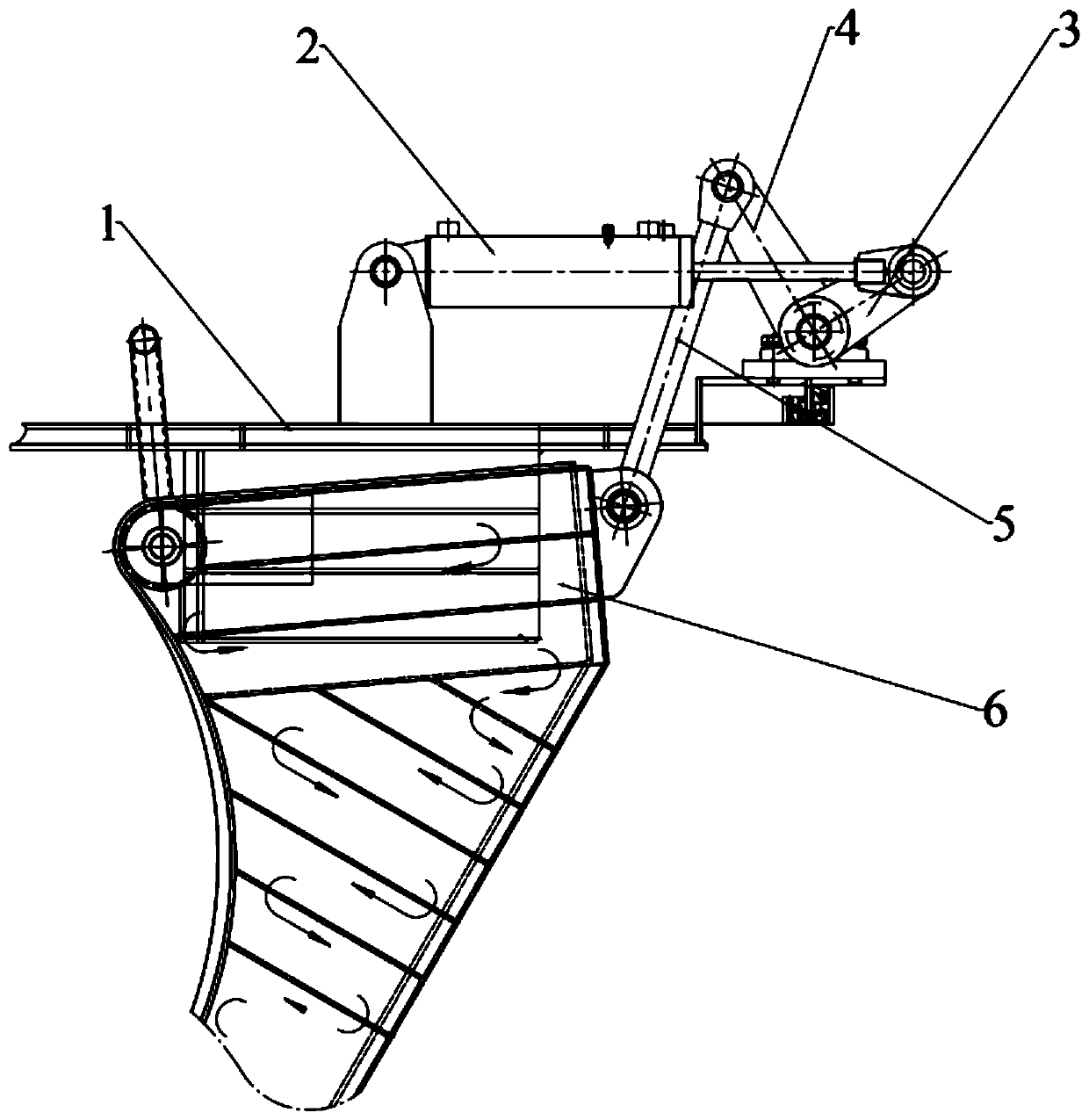 Hydraulic pushing and inclining mechanism for automatic feeder of submerged arc furnace