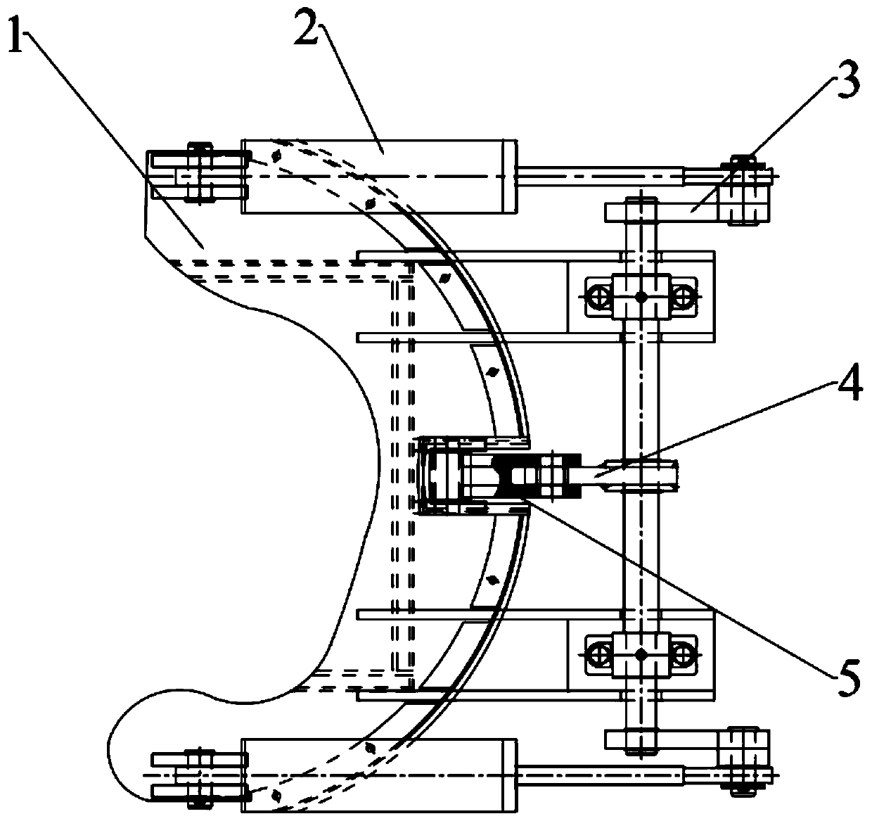 Hydraulic pushing and inclining mechanism for automatic feeder of submerged arc furnace