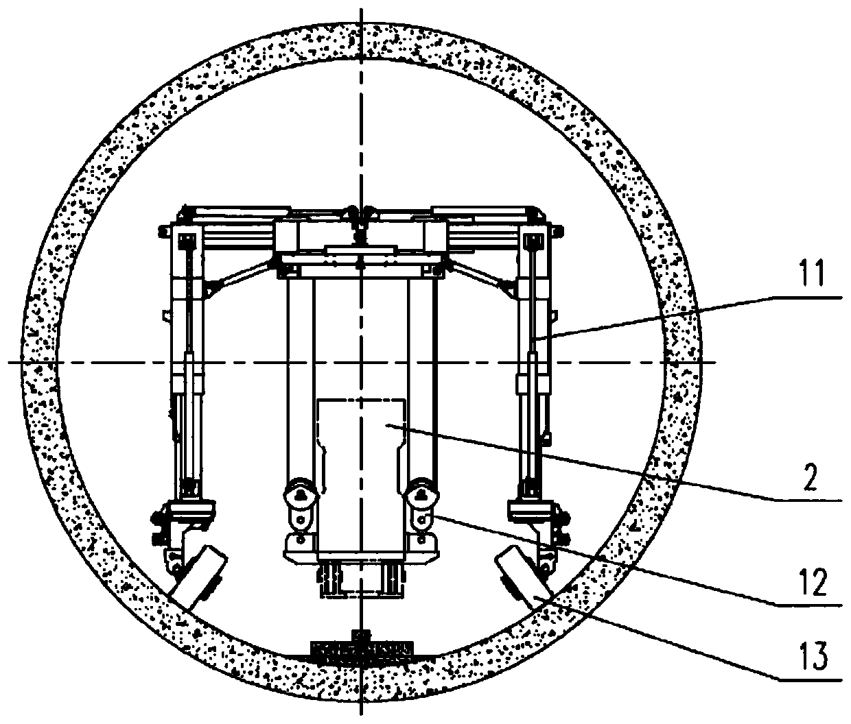 Straddle type monorail PC track girder construction method inside circular cross section tunnel