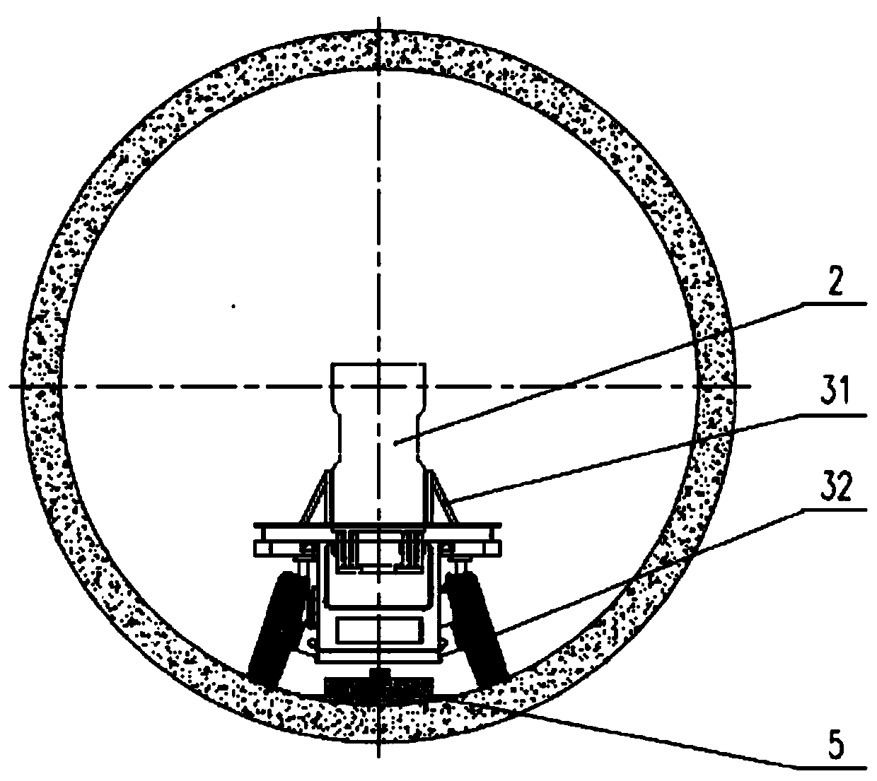 Straddle type monorail PC track girder construction method inside circular cross section tunnel