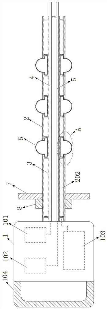 Coal seam gas pressure and concentration integrated detection device