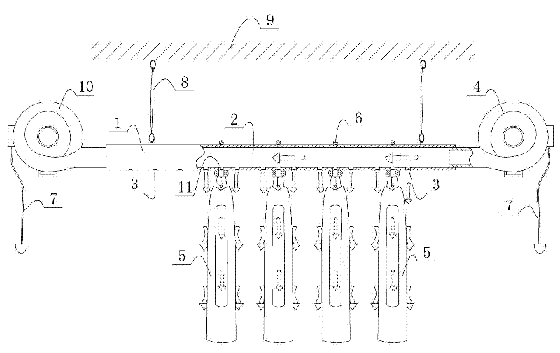 Clothes hanger with blowing function