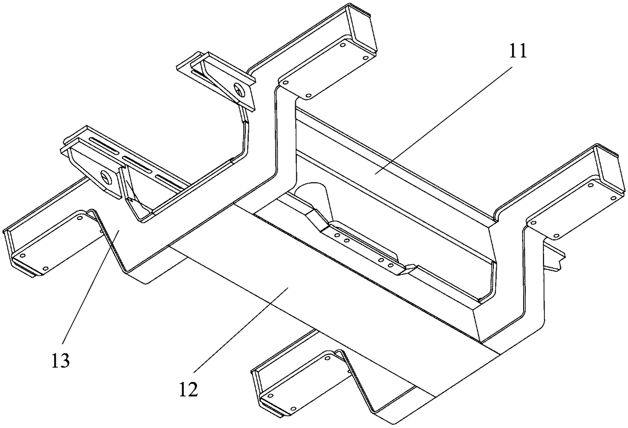 Vehicle body production line conveying device