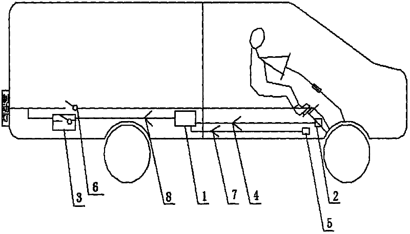 Intelligent control device for automobile brake lamp