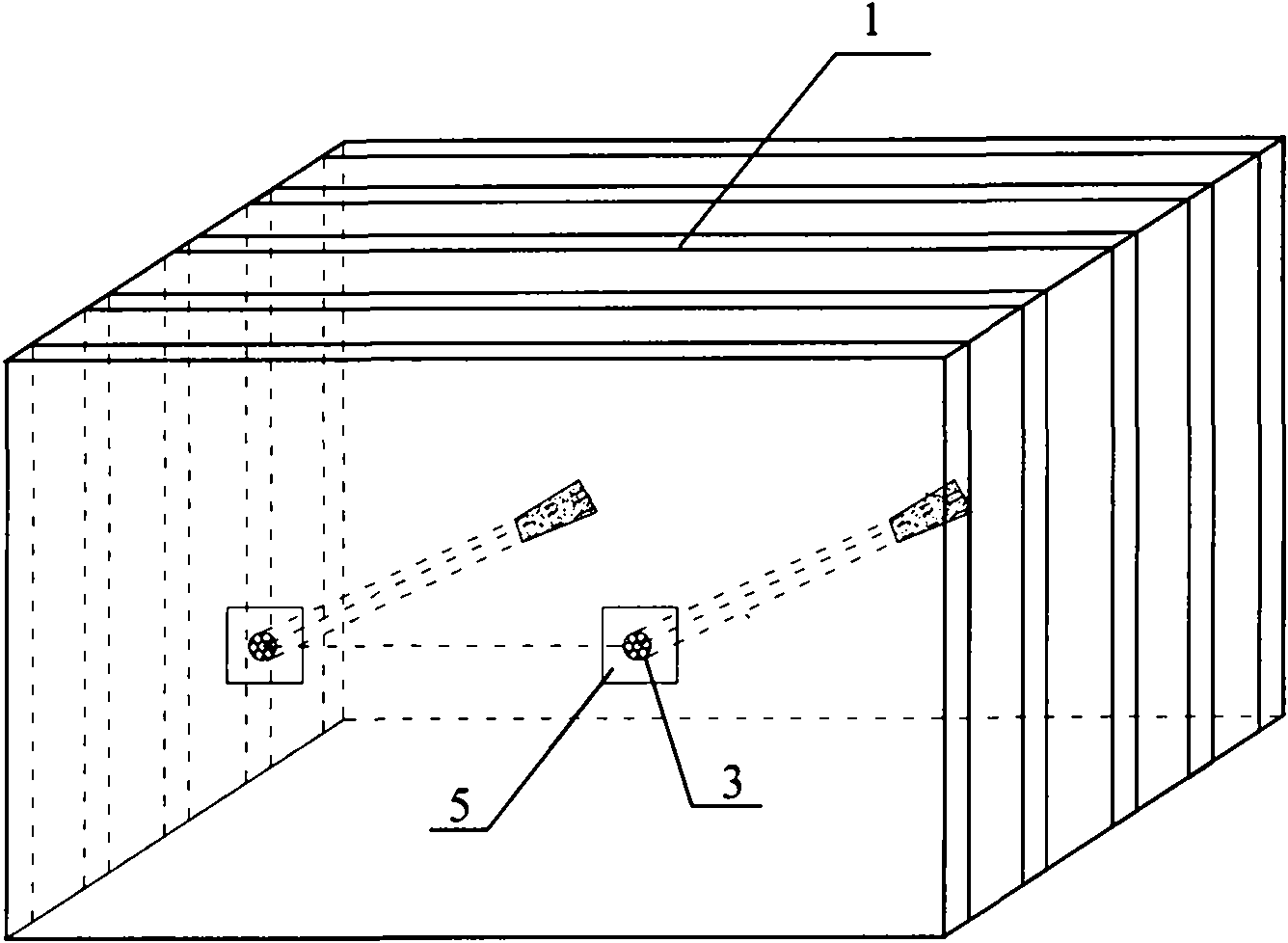 Anchor rod or anchor rope support stress test method and device