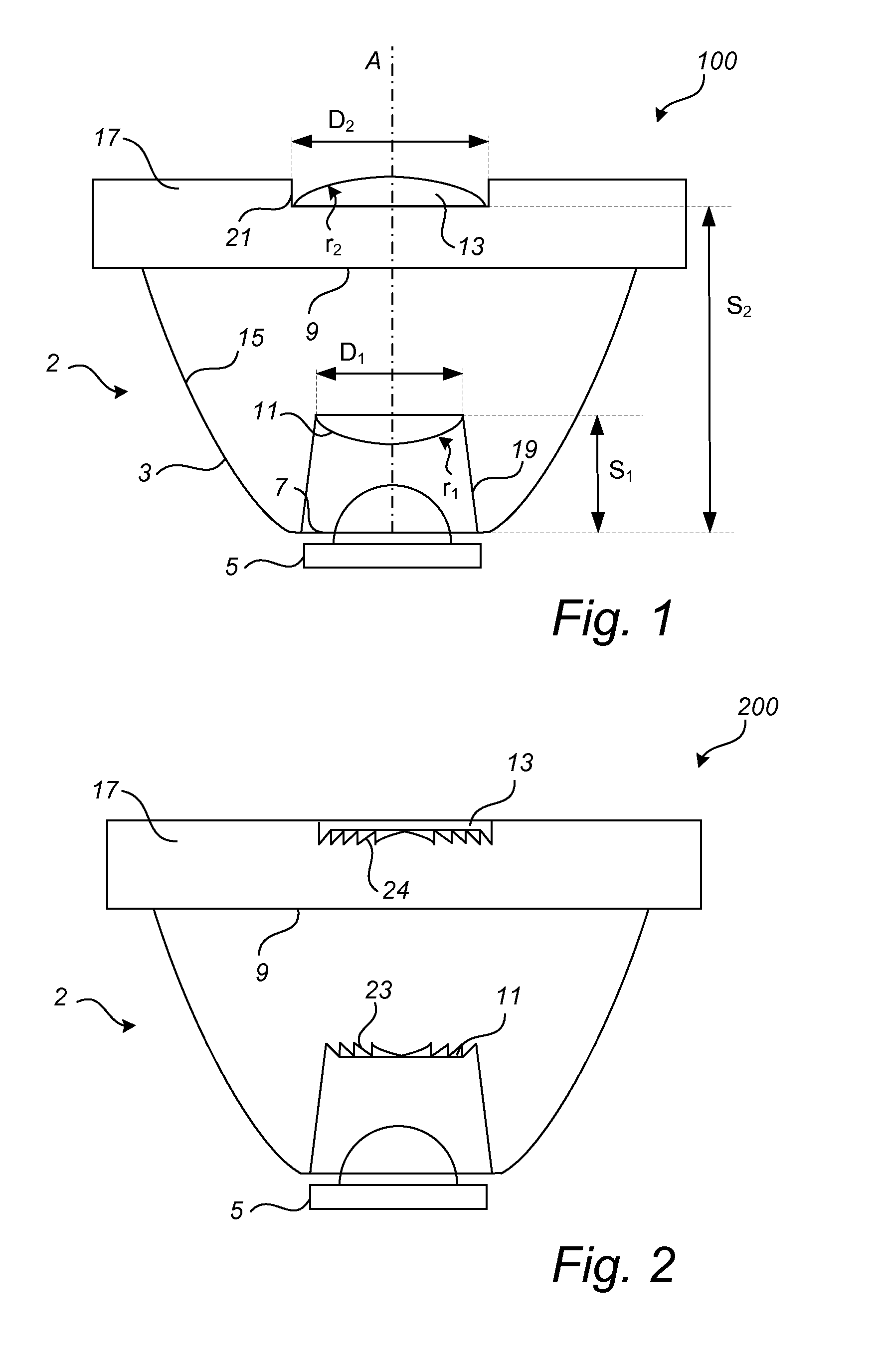 Optical collimator for LED lights