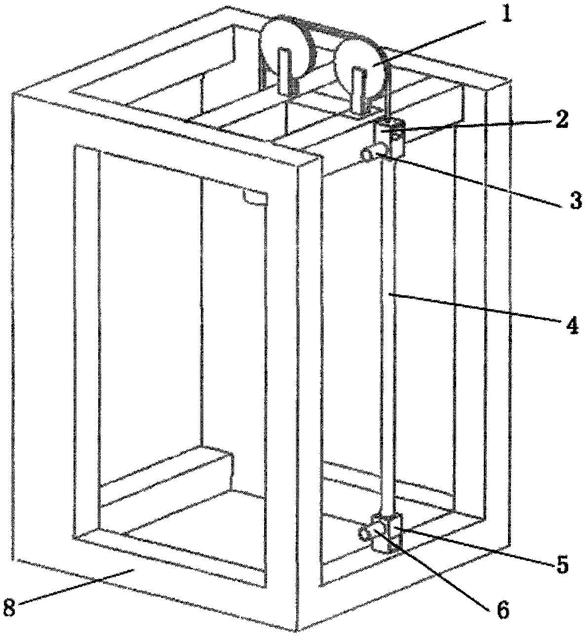 Method for testing influences of internal flow to dynamic property of marine risers