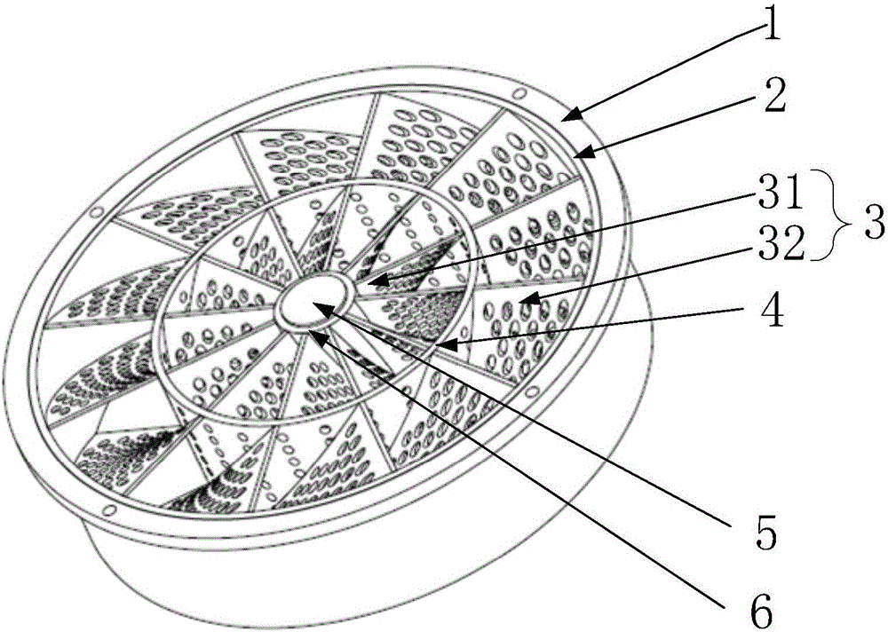 Multilayer three-dimensional rotational flow sieve plate and multilayer rotational flow sieve plate tower