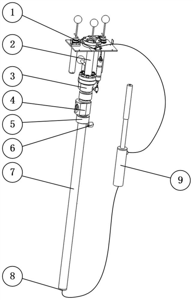 Overlying water pollution-free and sediment low-disturbance multi-time pressure-maintaining separation and transfer device