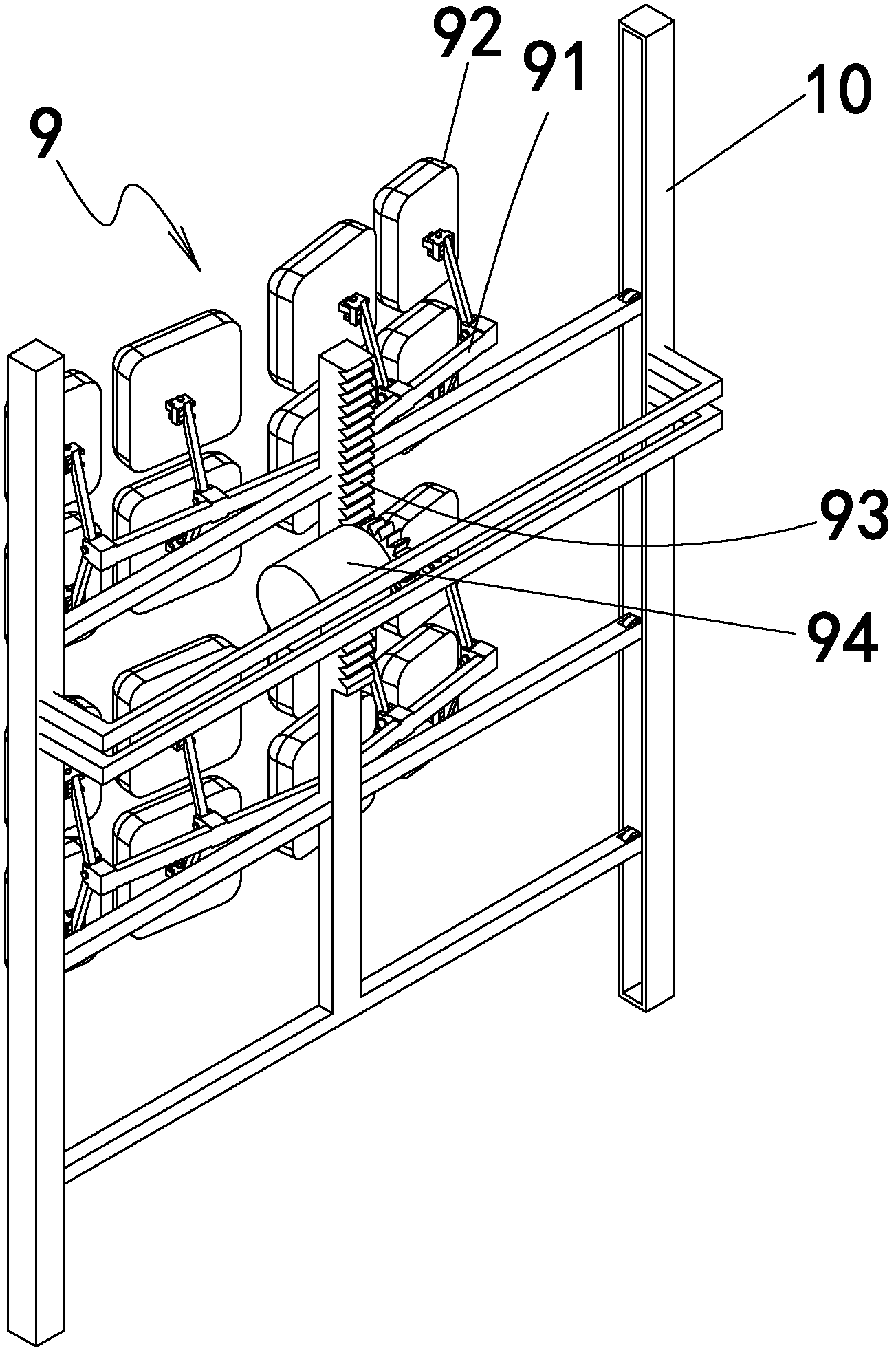 Bathing device adaptive to surface curve of human body