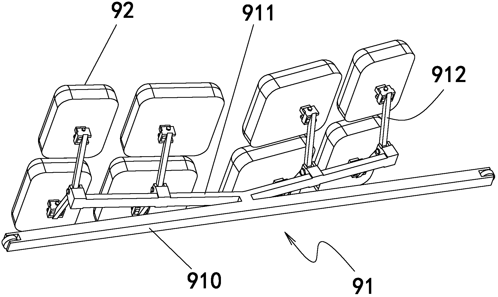 Bathing device adaptive to surface curve of human body