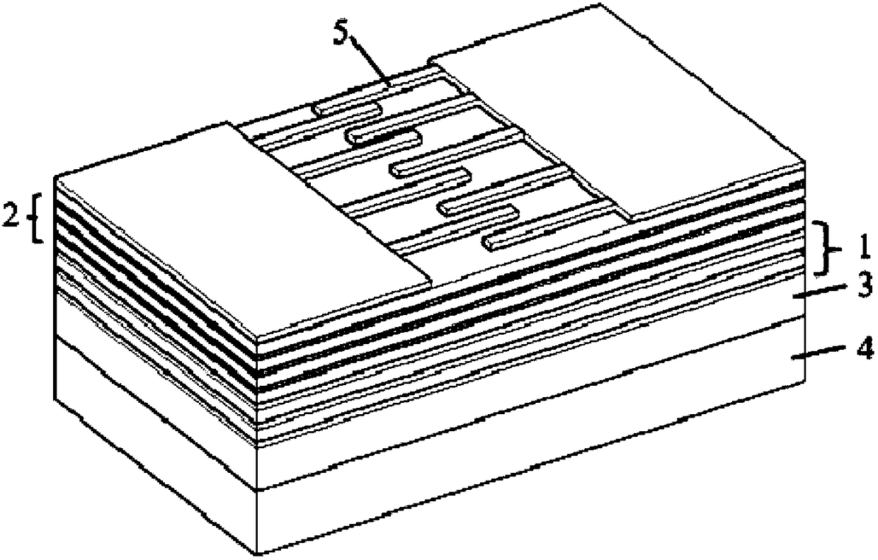 Stress-regulated ultraviolet multi-wavelength MSM photoelectric detector and preparation method thereof