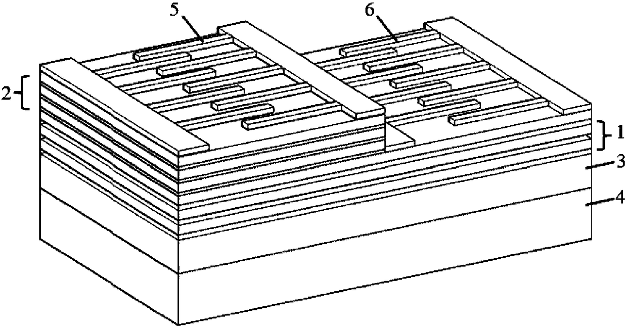 Stress-regulated ultraviolet multi-wavelength MSM photoelectric detector and preparation method thereof