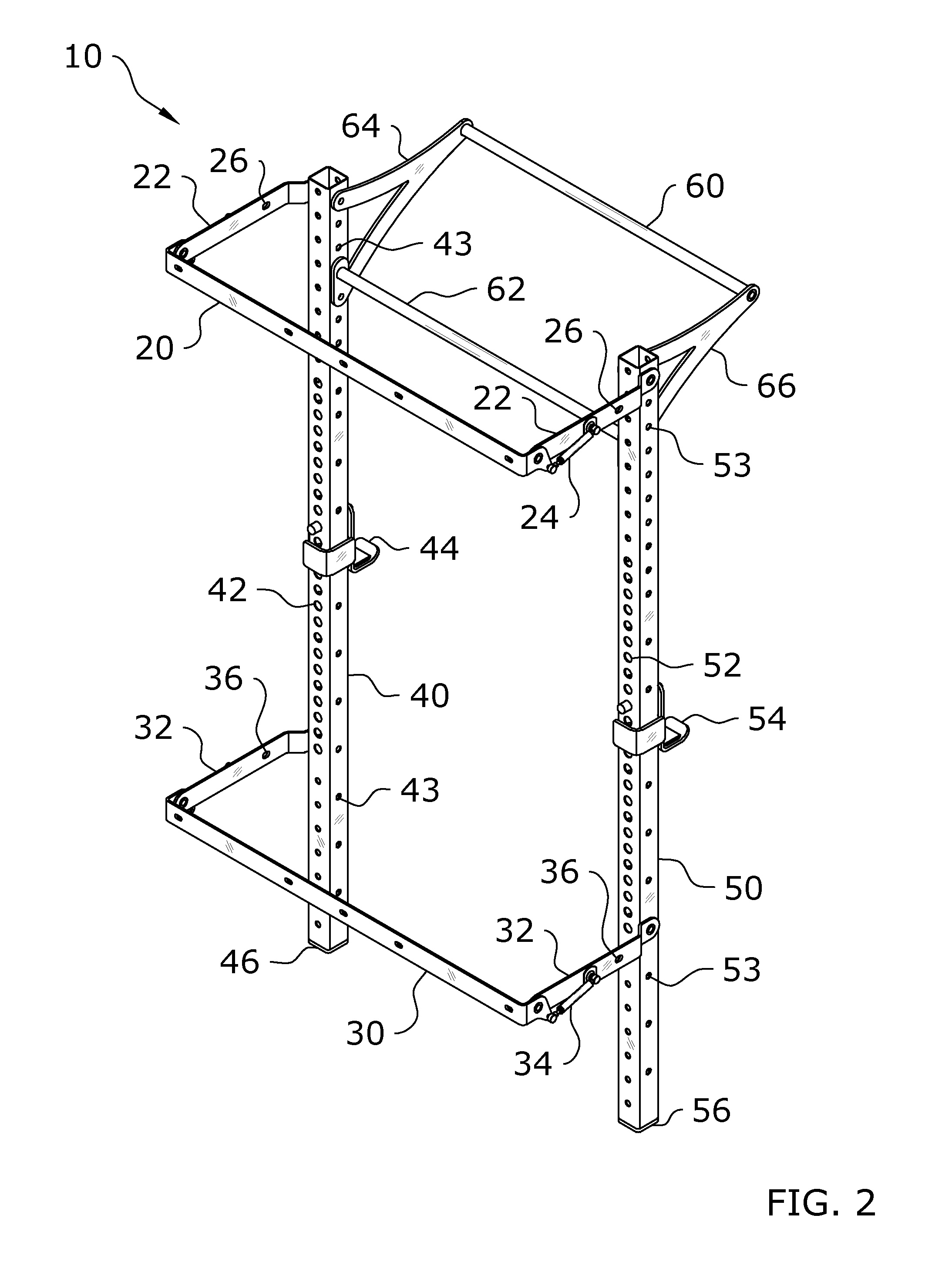 Retractable Wall Mounted Exercise Rack System