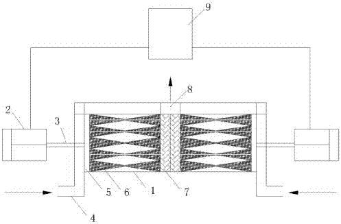 Integrated dual-stage elastic fiber filter material and flat ceramic membrane coupling bioreactor