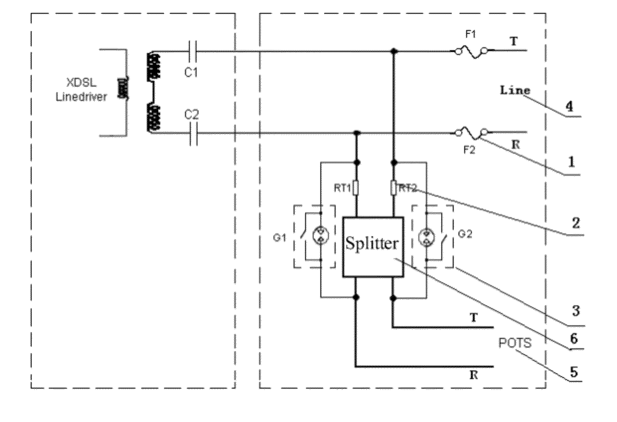 DSL protection circuit