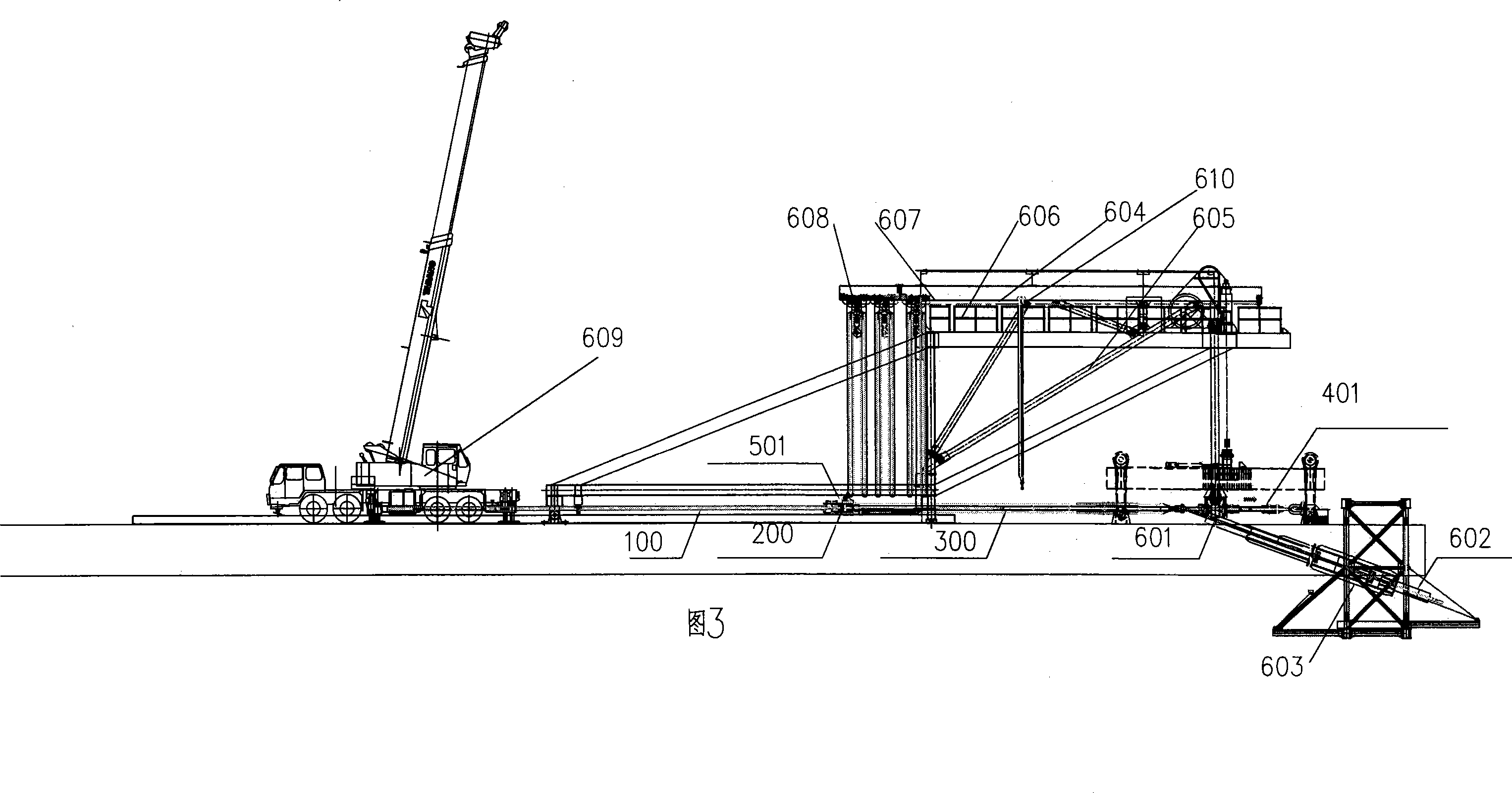 Soft, hard composite three-leveltraction technique for stay cables and connecting device thereof