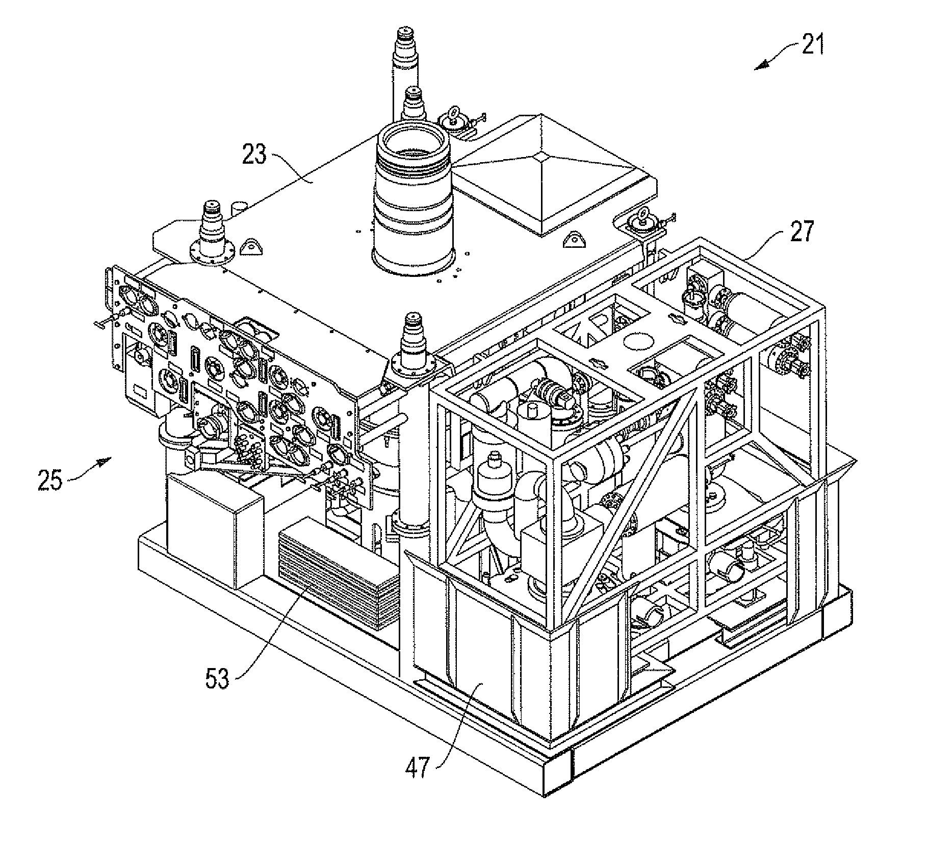 System, method and apparatus for a modular production tree assembly to reduce weight during transfer of tree to rig