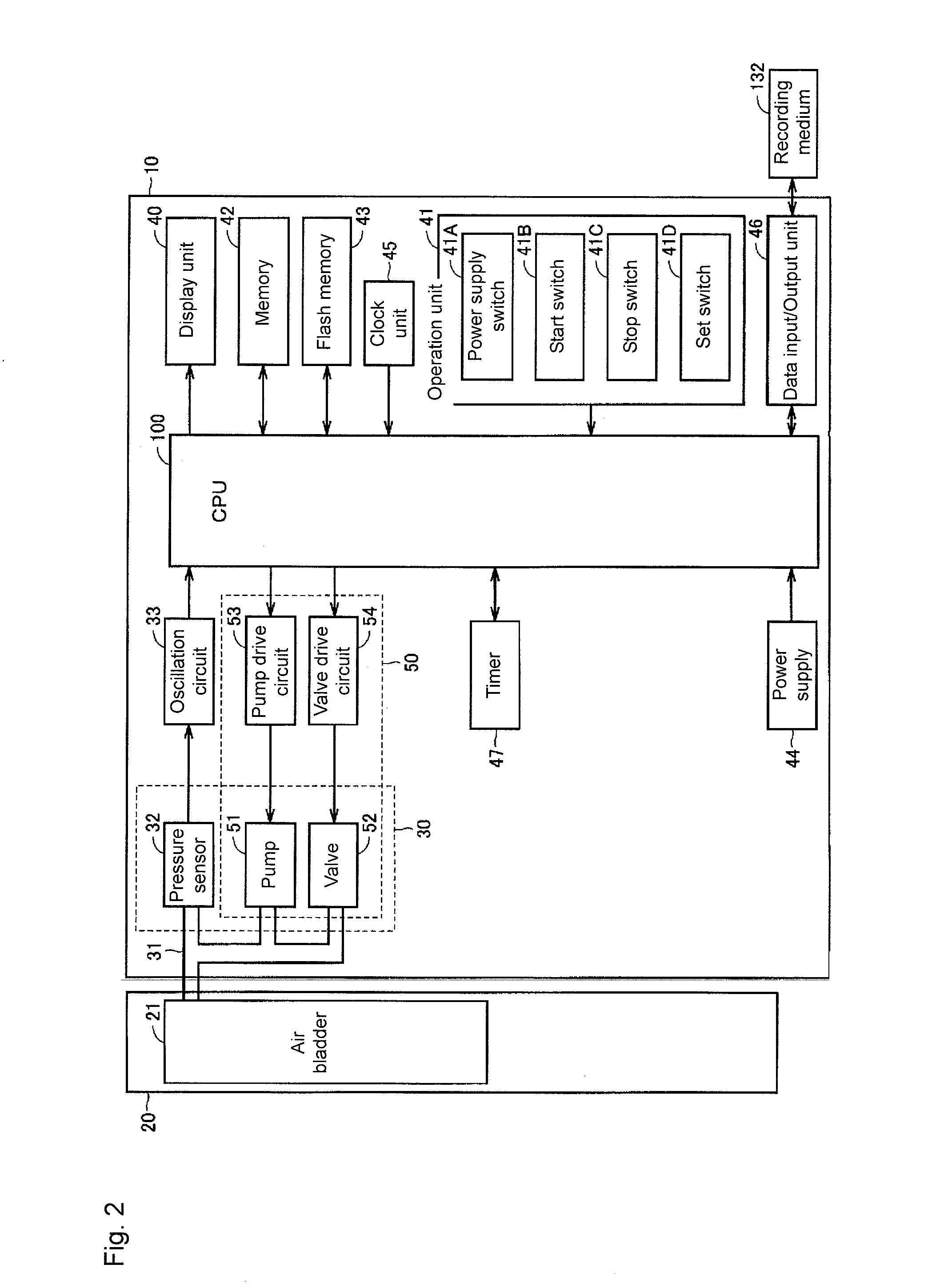 Blood pressure measurement device, blood pressure measurement program product, and blood pressure measurement control method