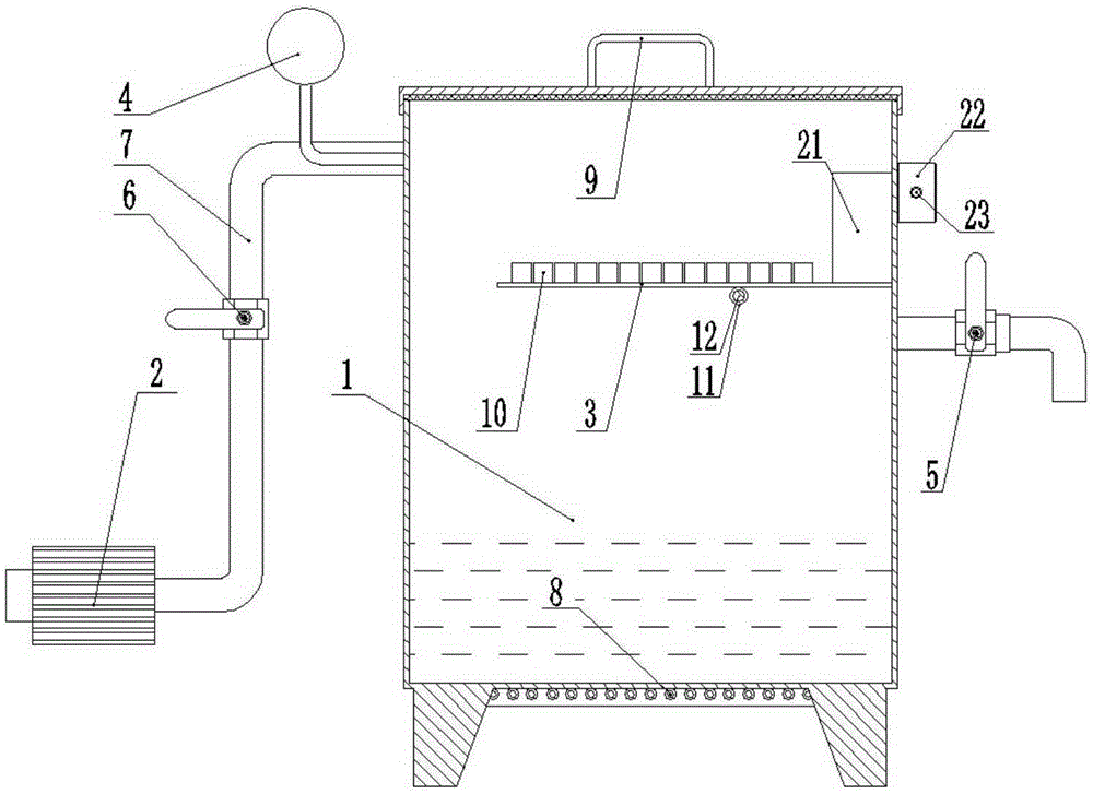 Single-box vacuum oil immersion device and oil immersion method