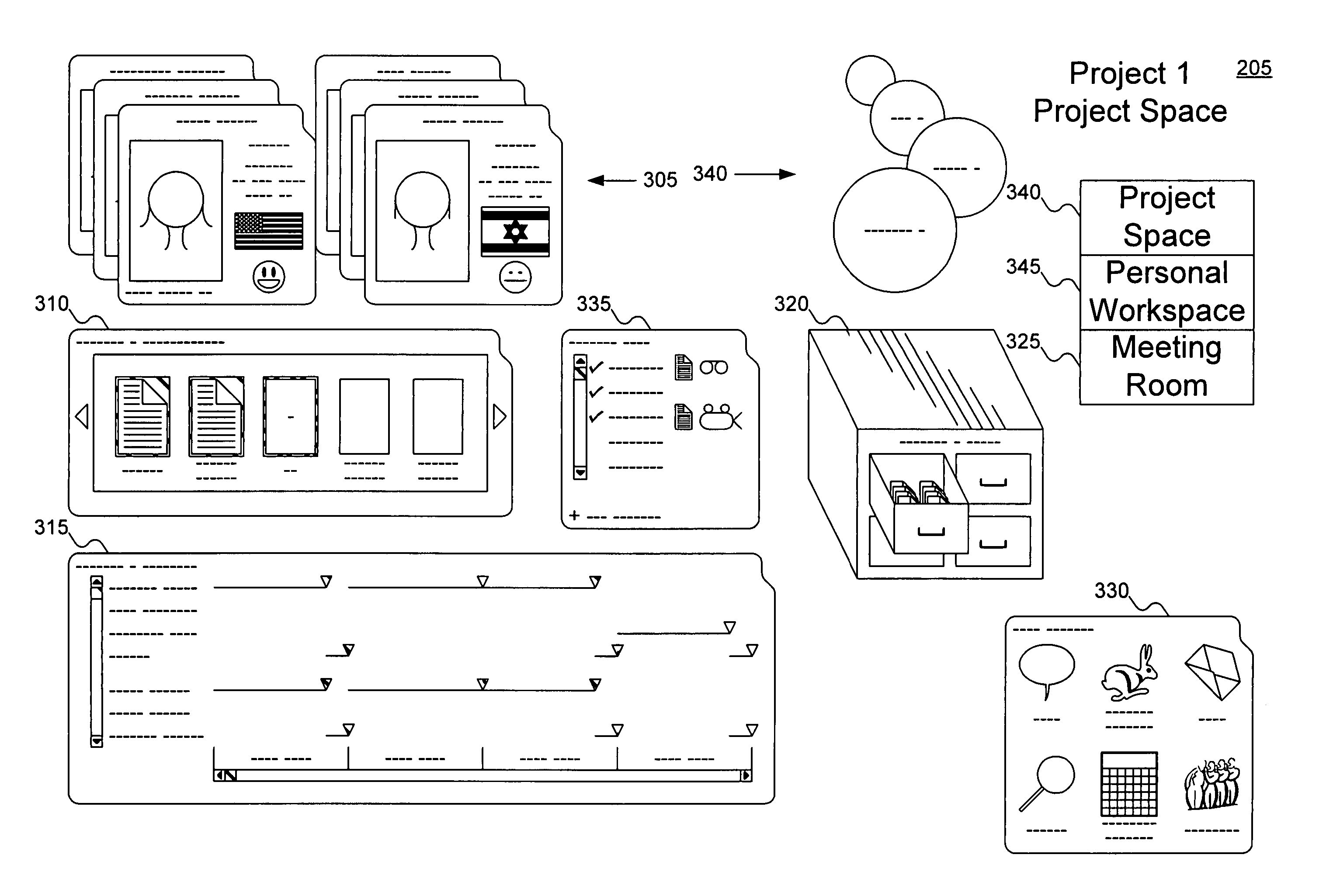 Multi-team immersive integrated collaboration workspace