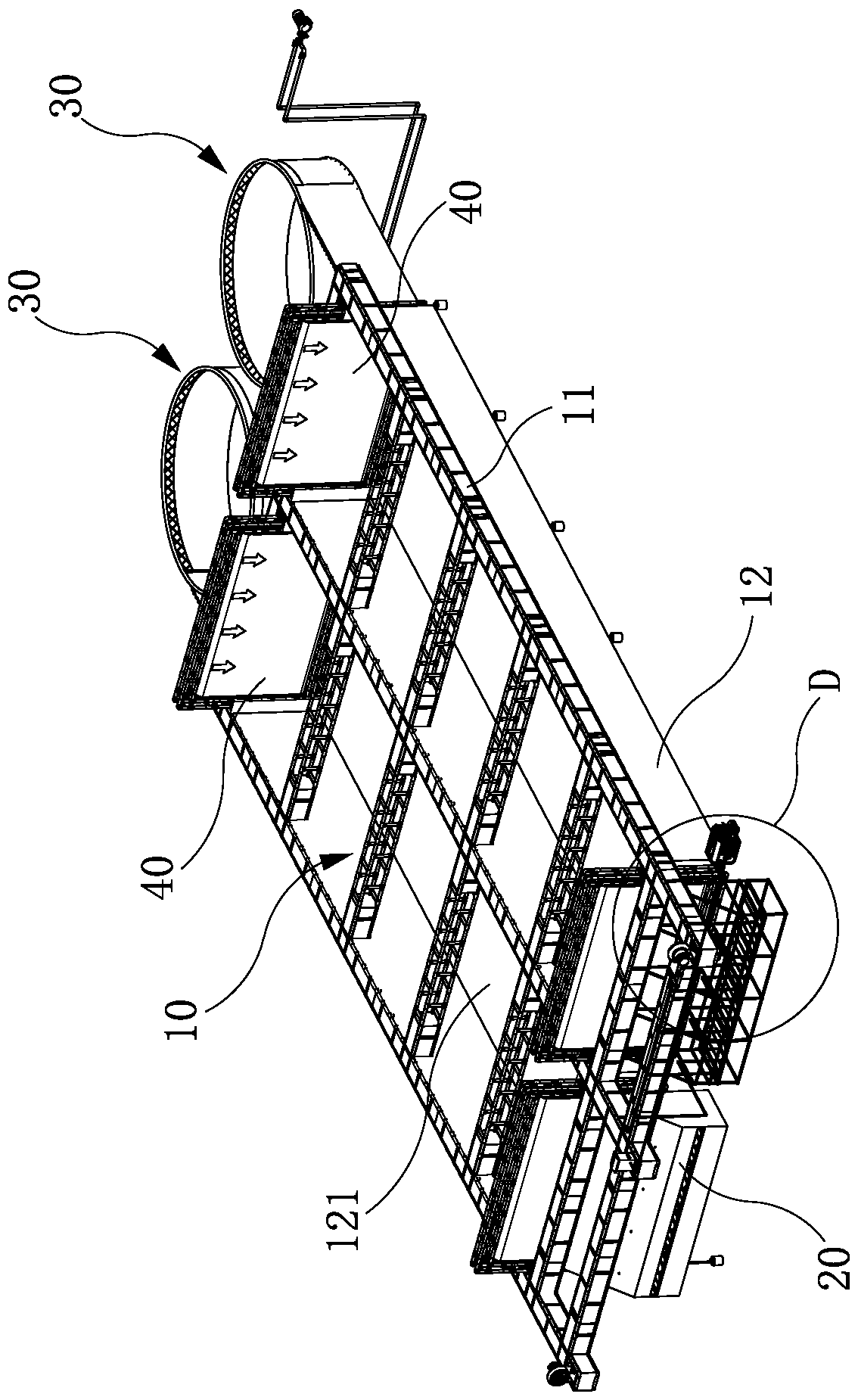 Regional fishing device and method for circulating-water cage culture