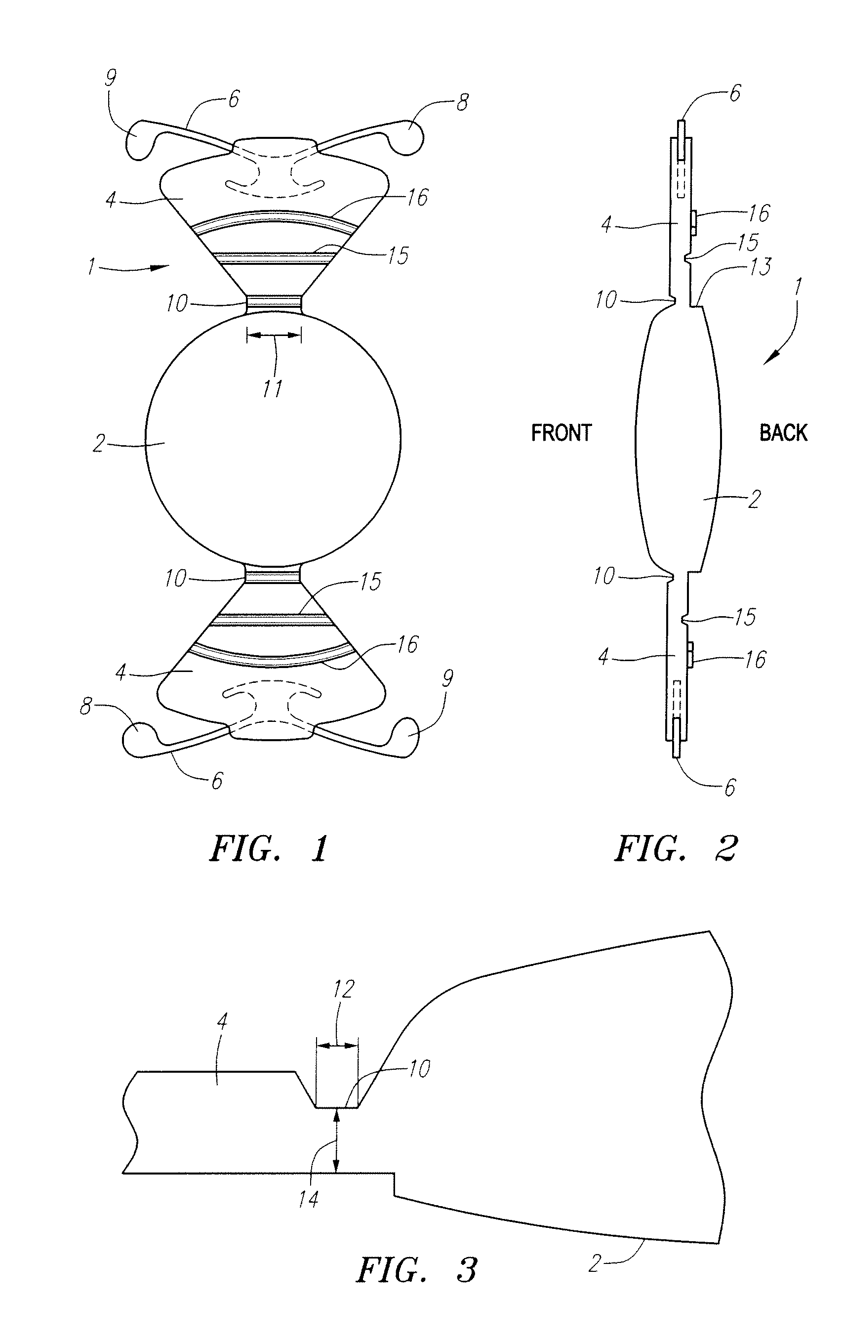 "w" accommodating intraocular lens with elastic hinges