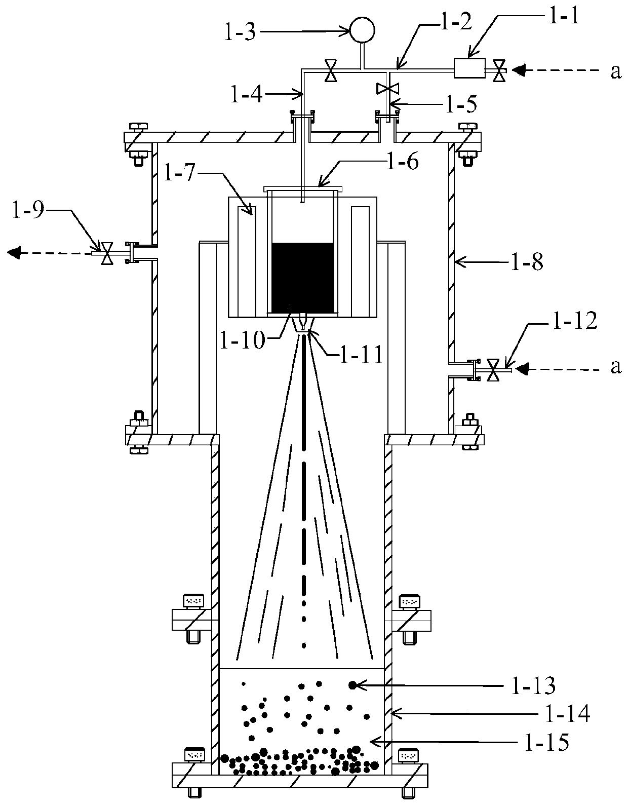 Method and device for measuring atomization particle size distribution and atomization rate of high-melting-point materials