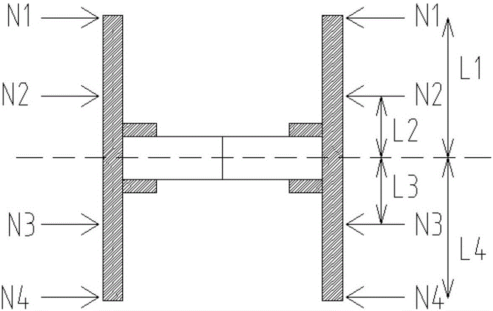 Transverse test device and method for duct piece joint