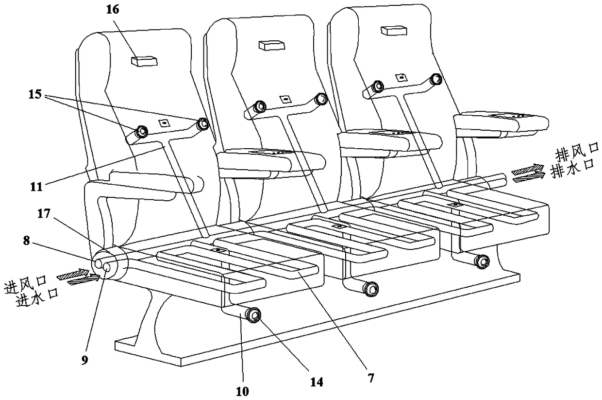 Dual-mode temperature control and air supplying chair based on human body heat adaptation and control method thereof