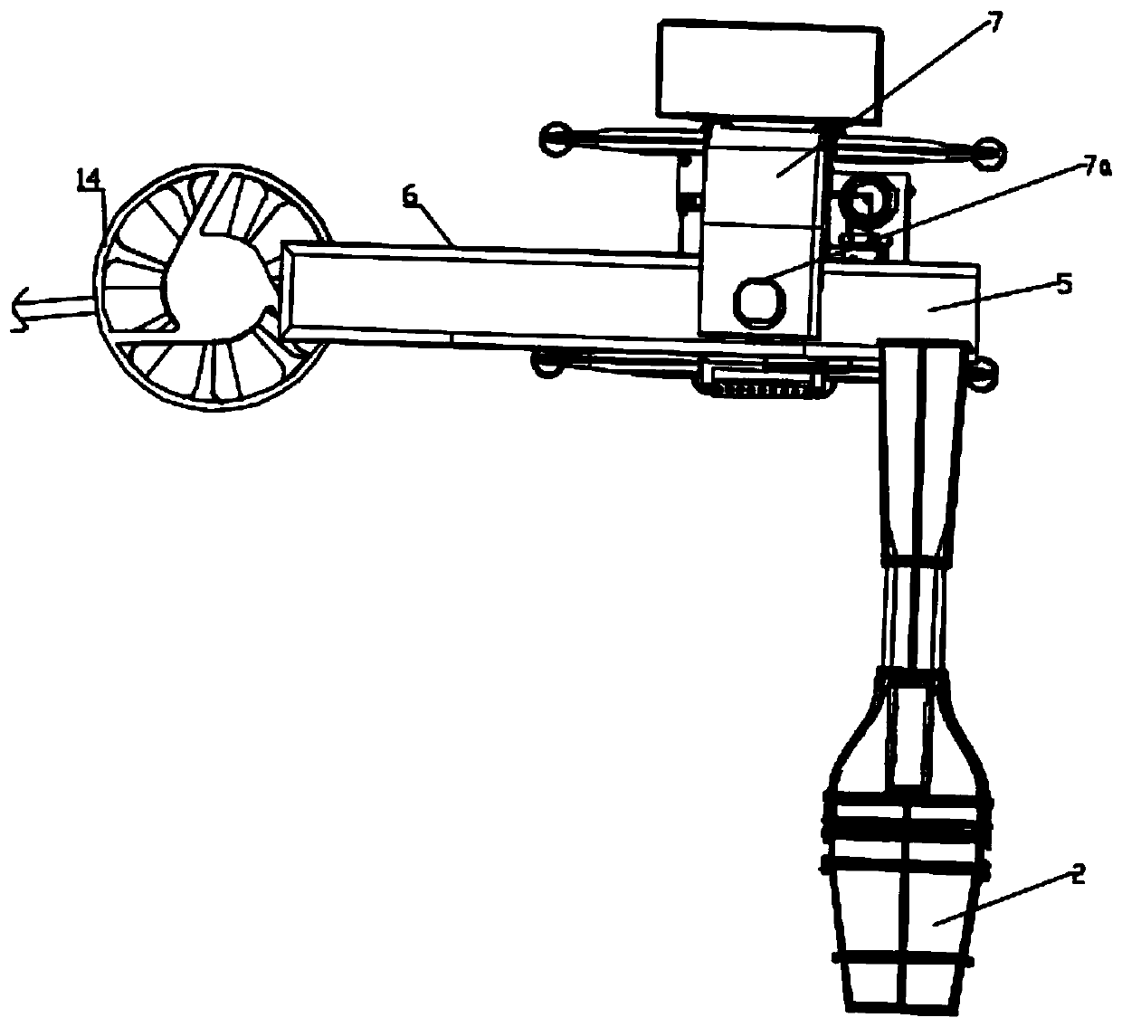 Edible oil cake dreg collecting device and collecting method thereof