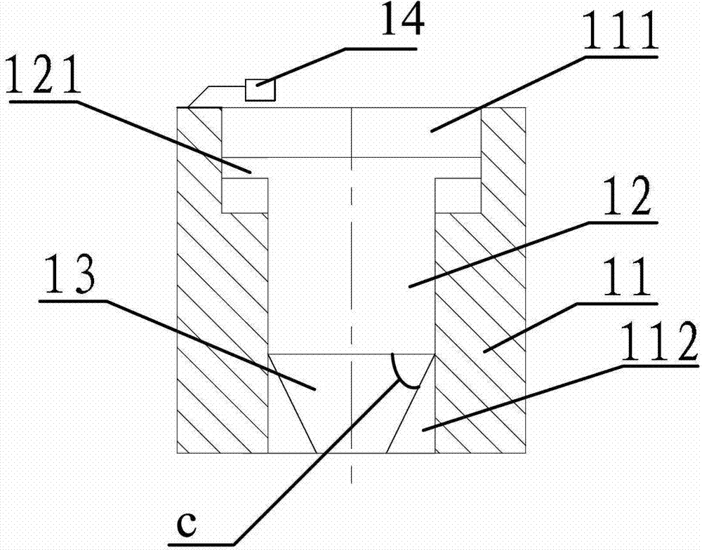 Measuring device for parameter of metal plate hole