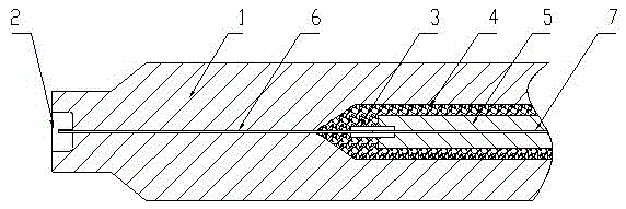 Ceramic sheath of fiber high temperature detector