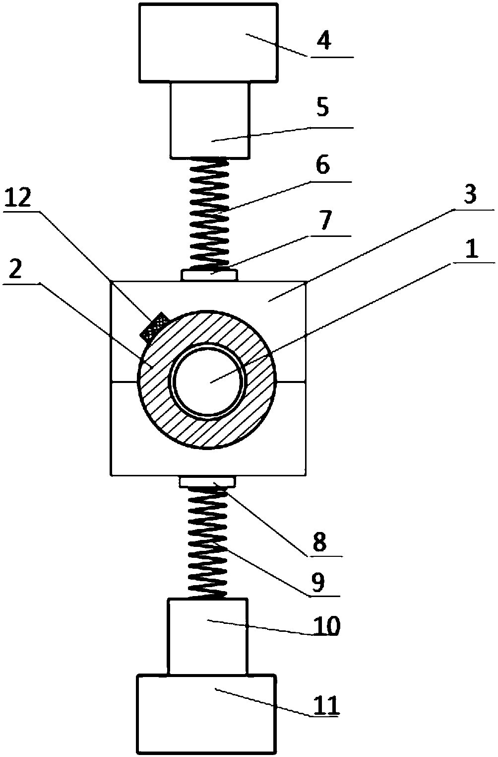 Crank-connecting-rod-mechanism-based alternating load loading device for bearing testing machine