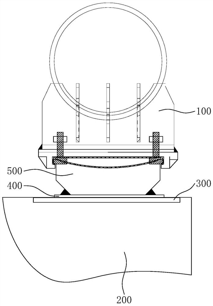 Unloading method and unloading device for spherical hinge support of grid structure