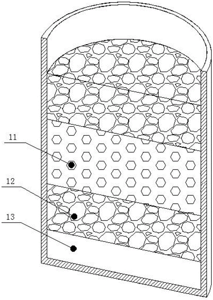 Mixed core testing chamber and mud rock breakthrough pressure testing device