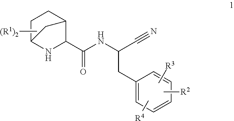 Methods for treating pulmonary emphysema using substituted 2-aza-bicyclo[2.2.1]heptane-3-carboxylic acid (benzyl-cyano-methyl)-amides inhibitors of cathepsin c