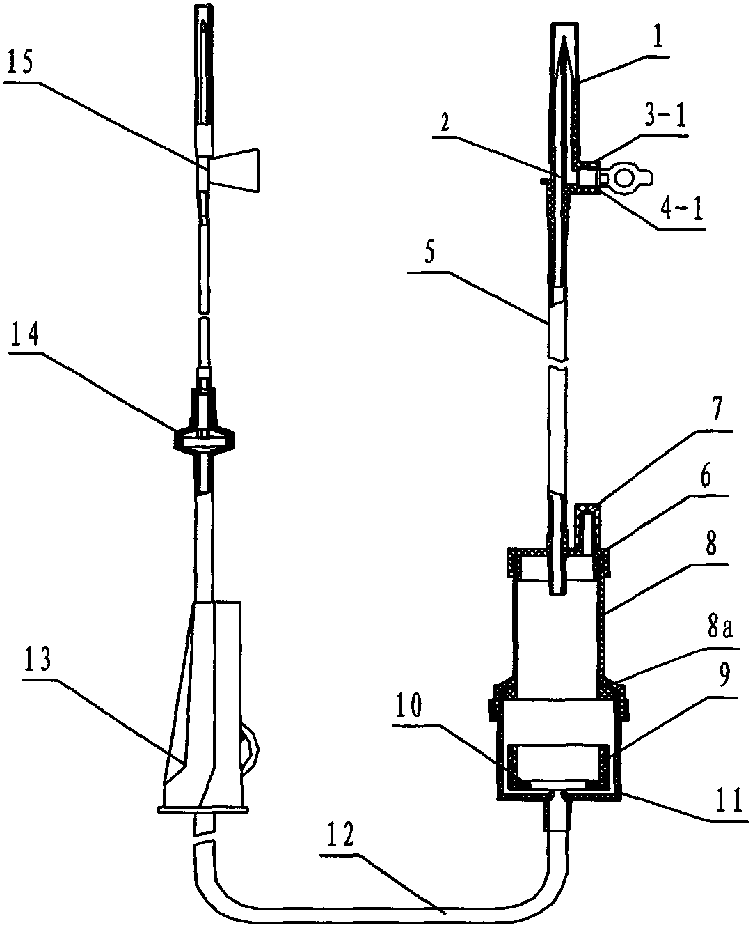 Disposable automatic liquid stopping infusion set