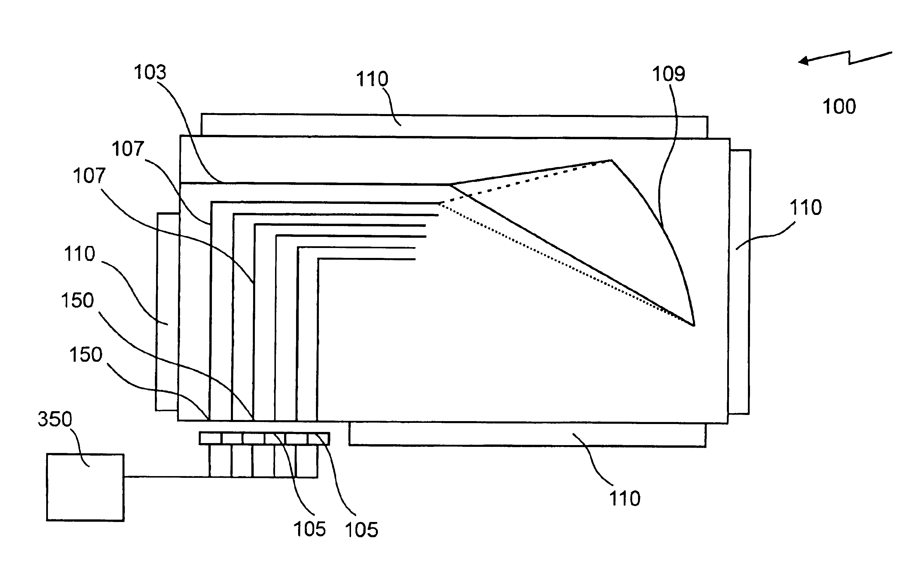 Resolution enhanced optical spectrometer having a fixed number of photodetector elements