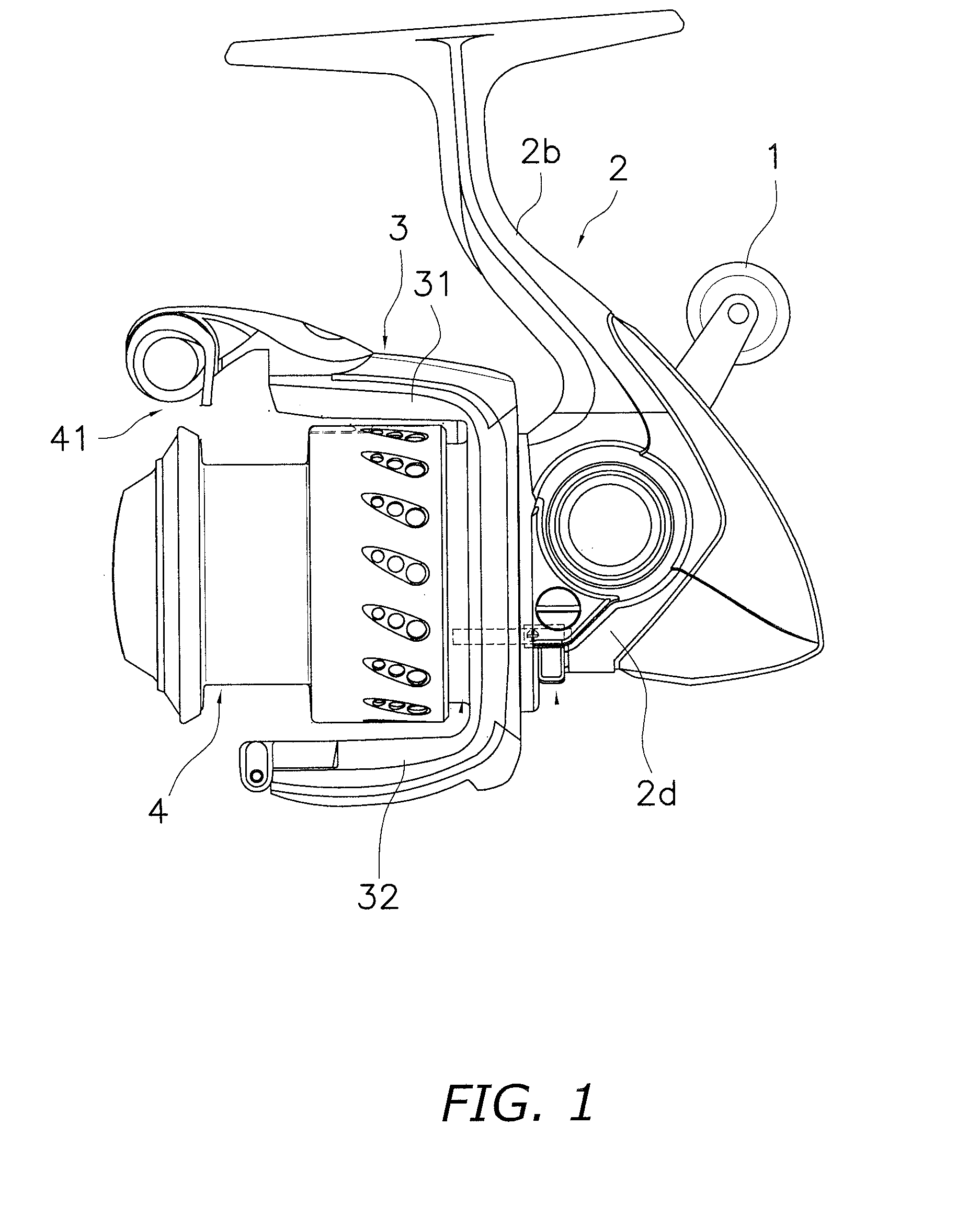 Handle arm mounting structure for fishing reel