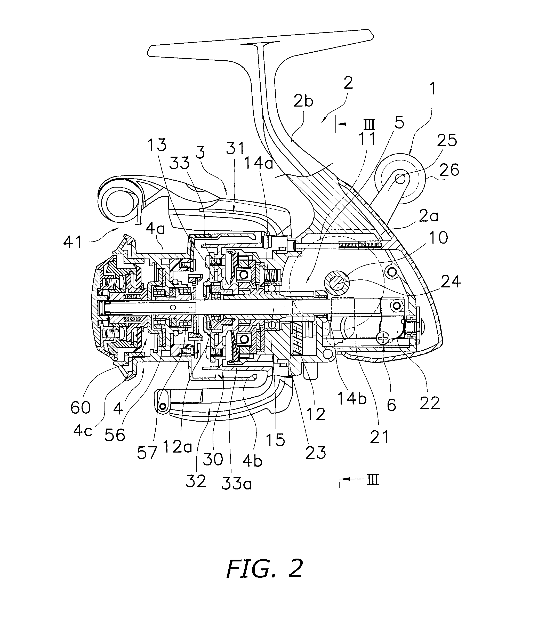 Handle arm mounting structure for fishing reel