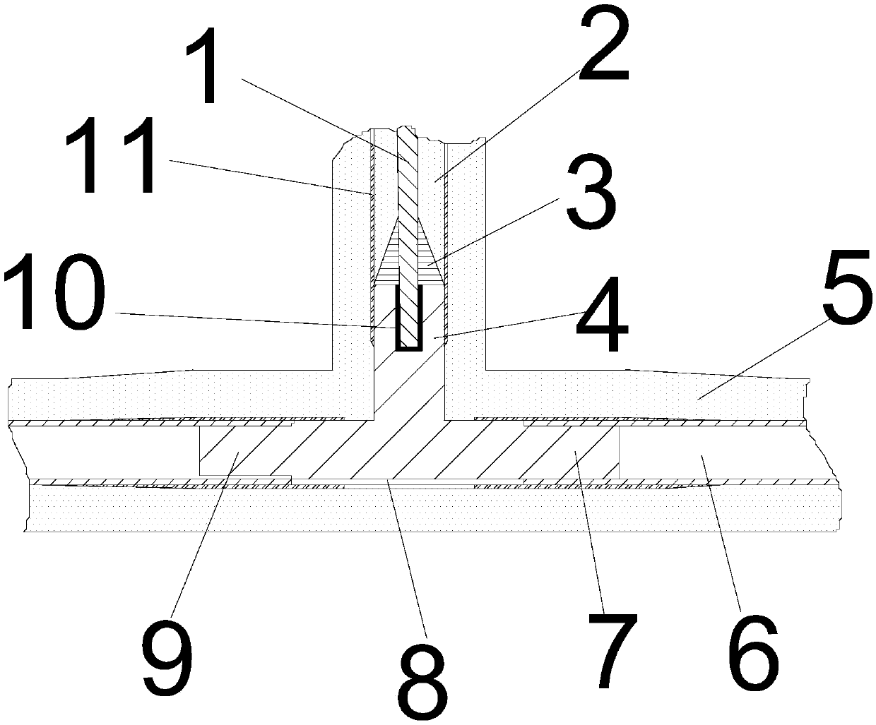 High-voltage lead connection structure of novel traction transformer