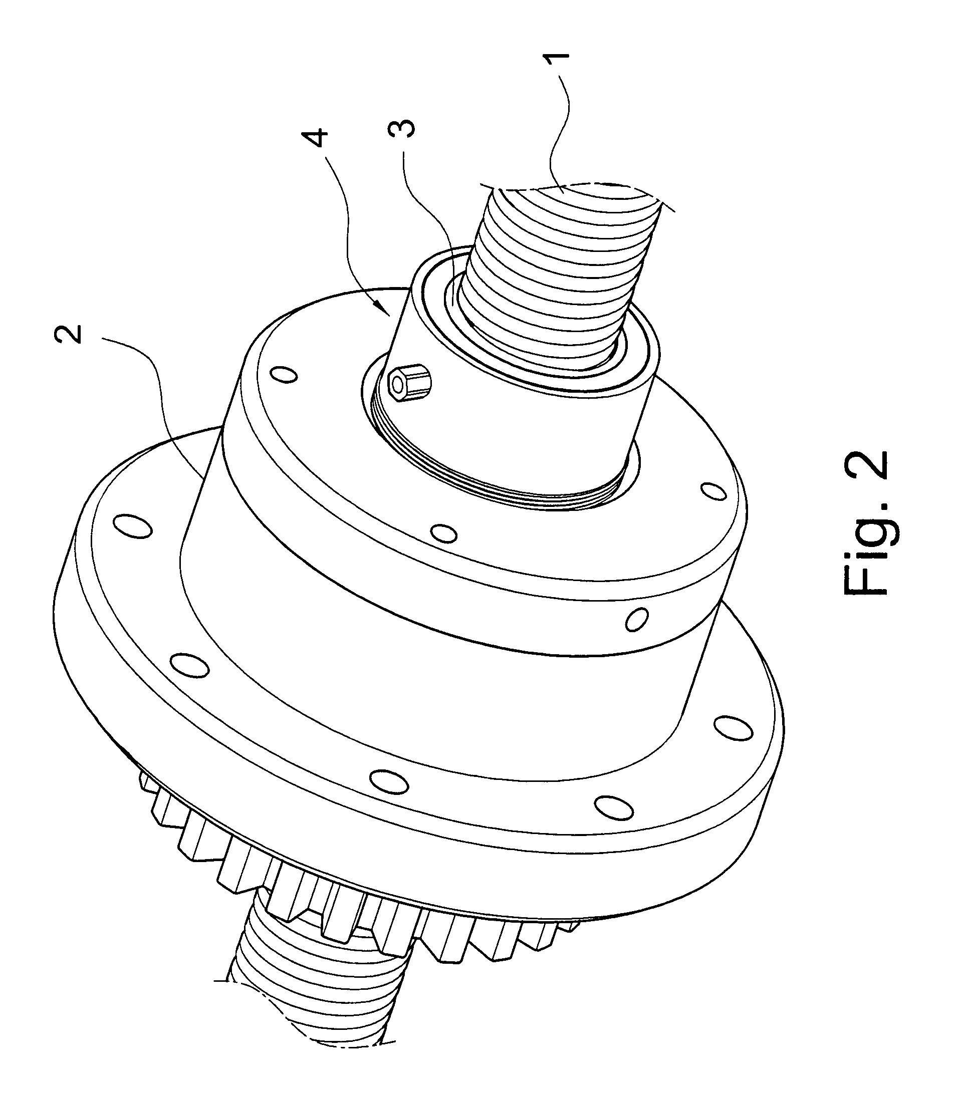 Rotating nut ball screw unit with lubricating arrangement