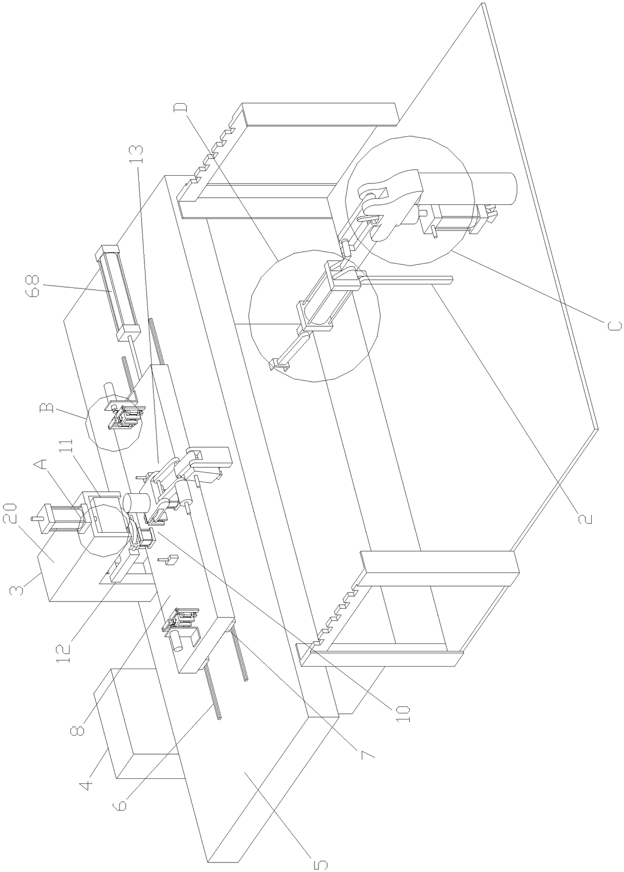 Automatic three-side synchronous grinding grinder