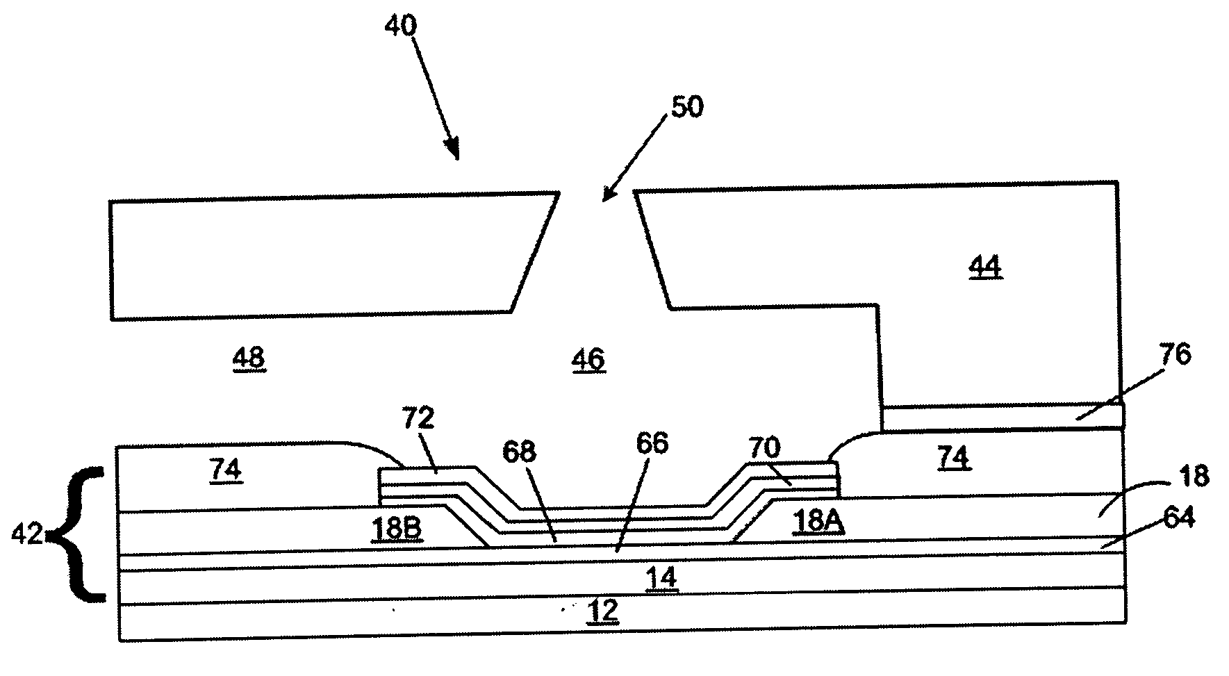 Thin film ink jet printhead adhesion enhancement