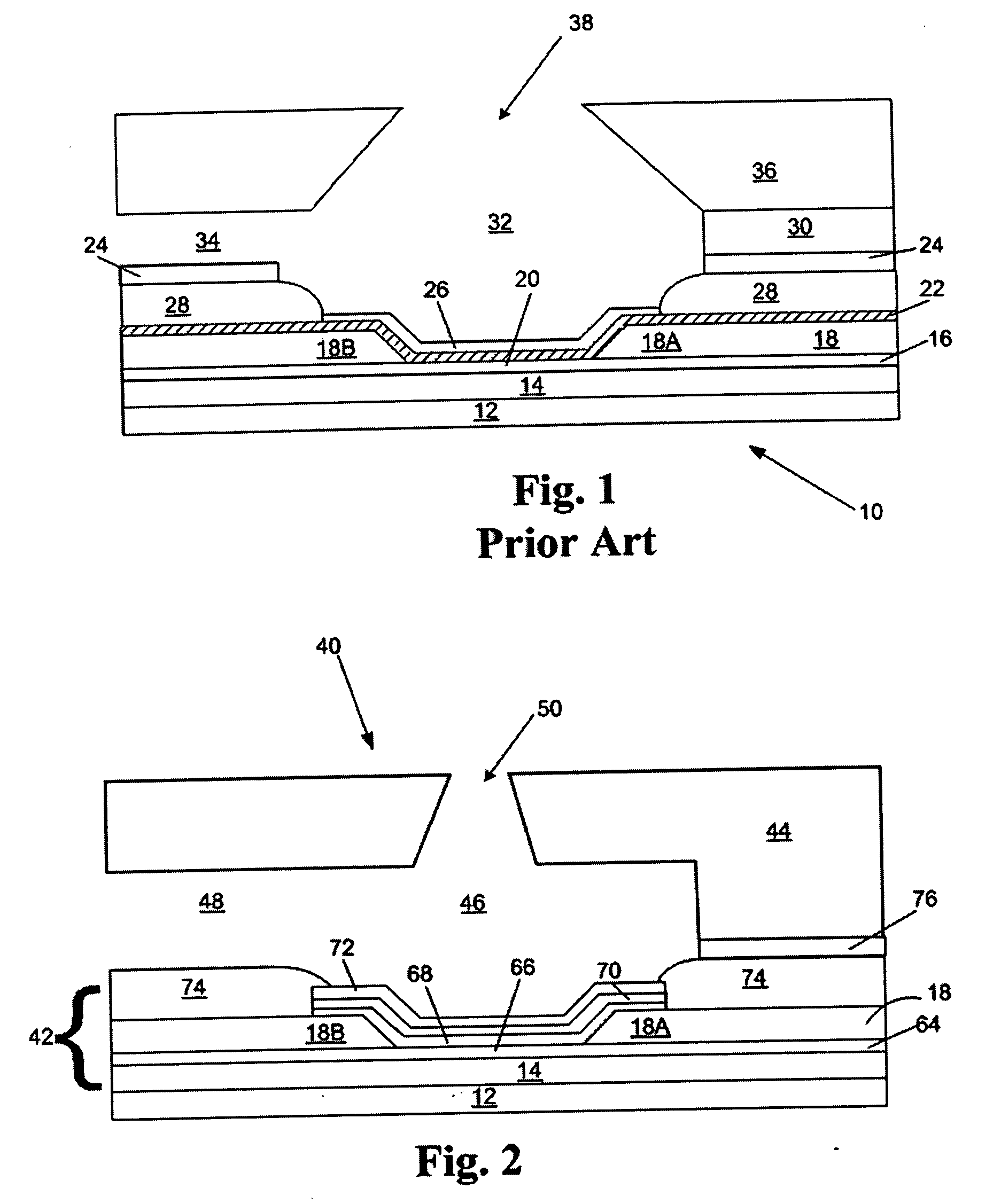 Thin film ink jet printhead adhesion enhancement