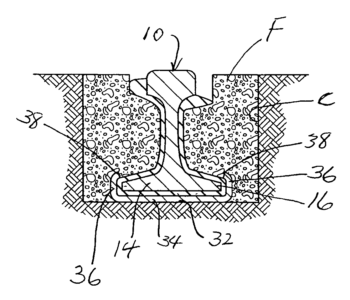 Insulated rail for electric transit systems and method of making same