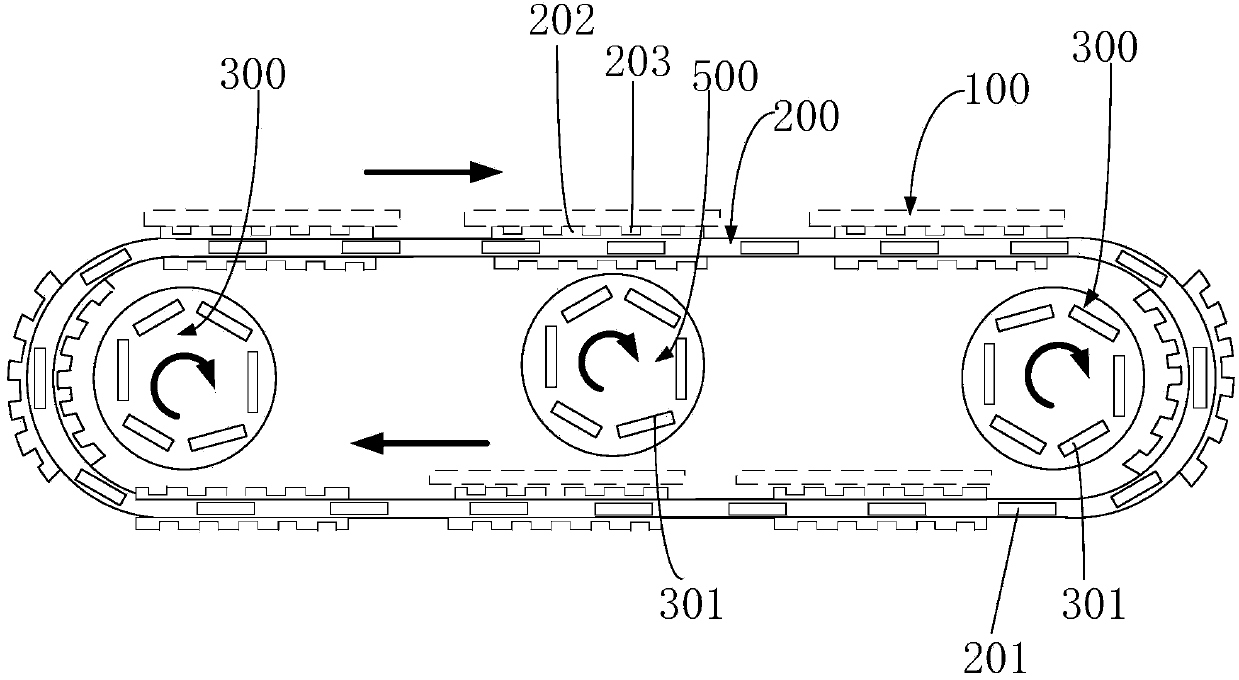 Base plate conveying device