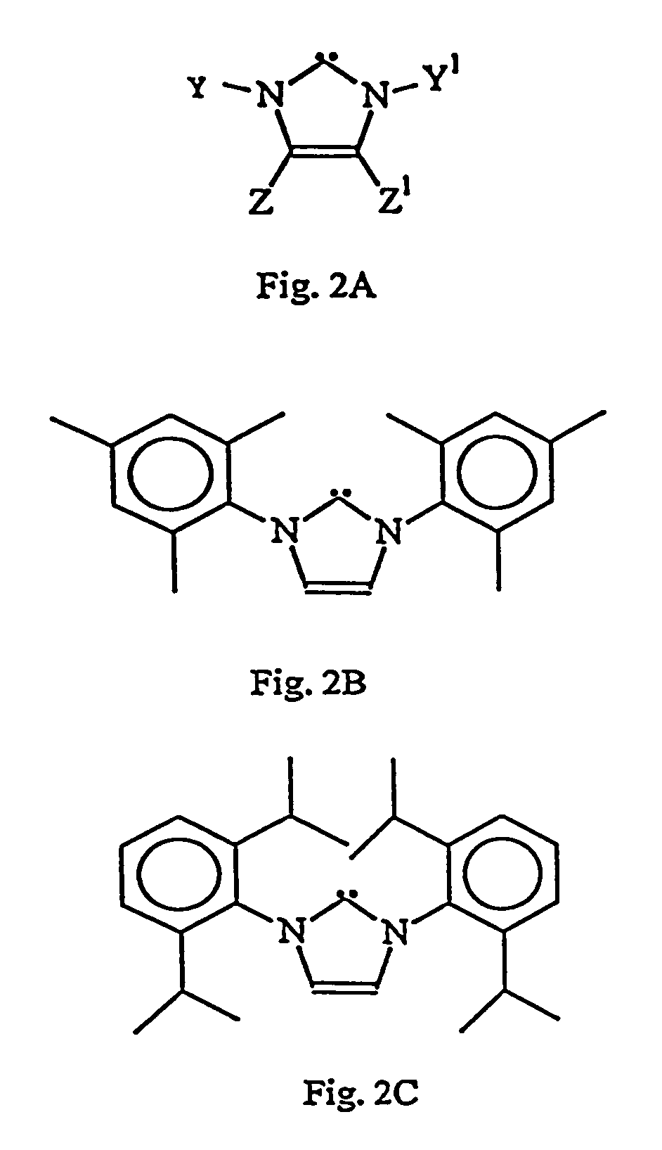 Catalyst complex with carbene ligand