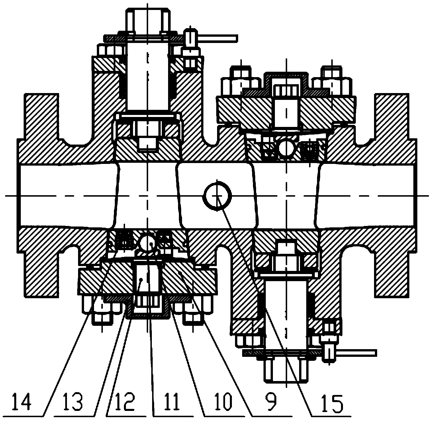 Double block and bleed pressure balance type inverted plug valve